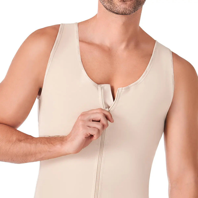 Chaleco Reductor Para Hombre Ann Chery 2034 Corrige Postura Color Beige Talla M/34