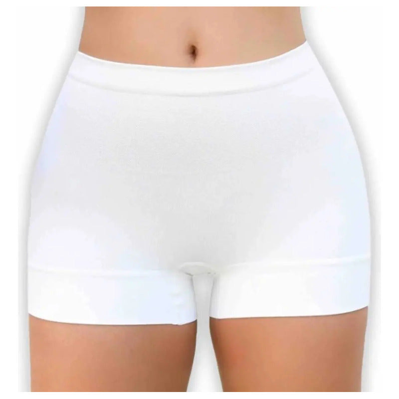 Faja Levanta Glúteos, Calzón Levanta Glúteos De Microfibra Color Blanco Talla Mediana (32-34)