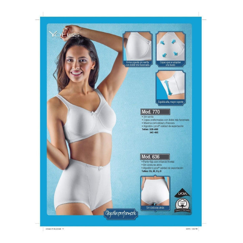 Brasier Yoliss Algodón Sin Varilla Súper Cómodo Modelo 770