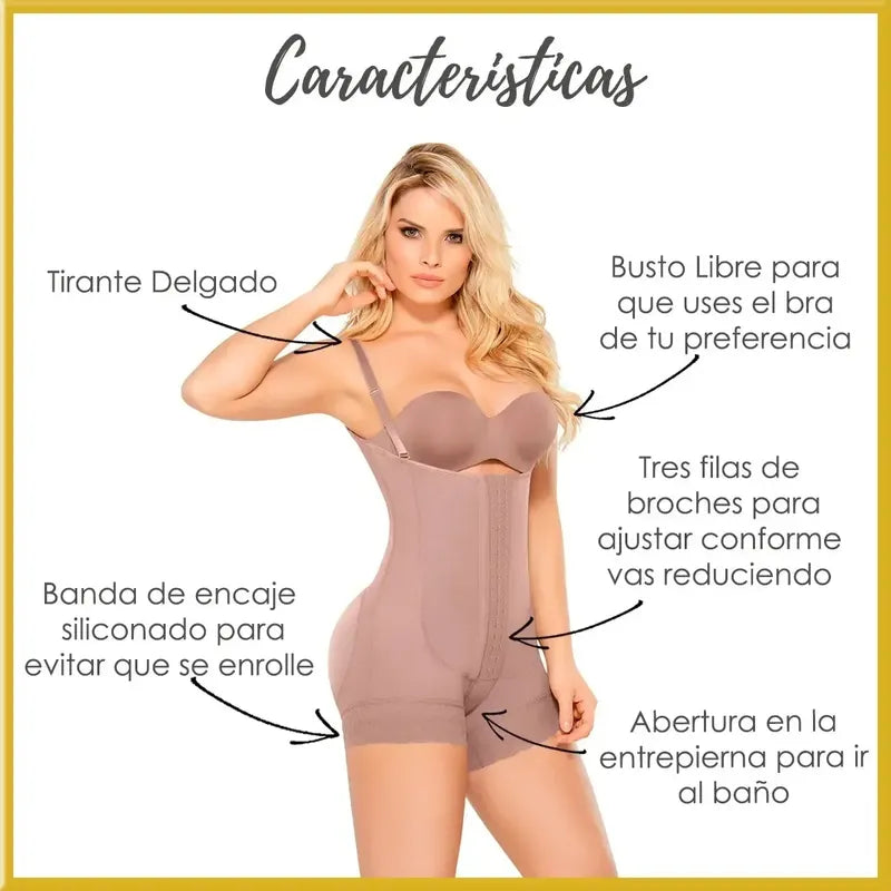 Faja Ann Chery Colombiana Melissa Liposuccion Postparto 5166 Color Negro Talla Grande