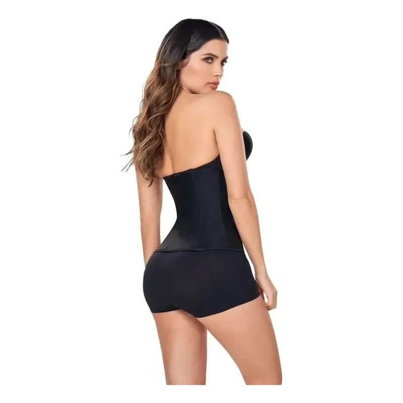Faja Cinturilla Moldeadora Ann Chery 1024b Con Broches Color Negro Talla M/34