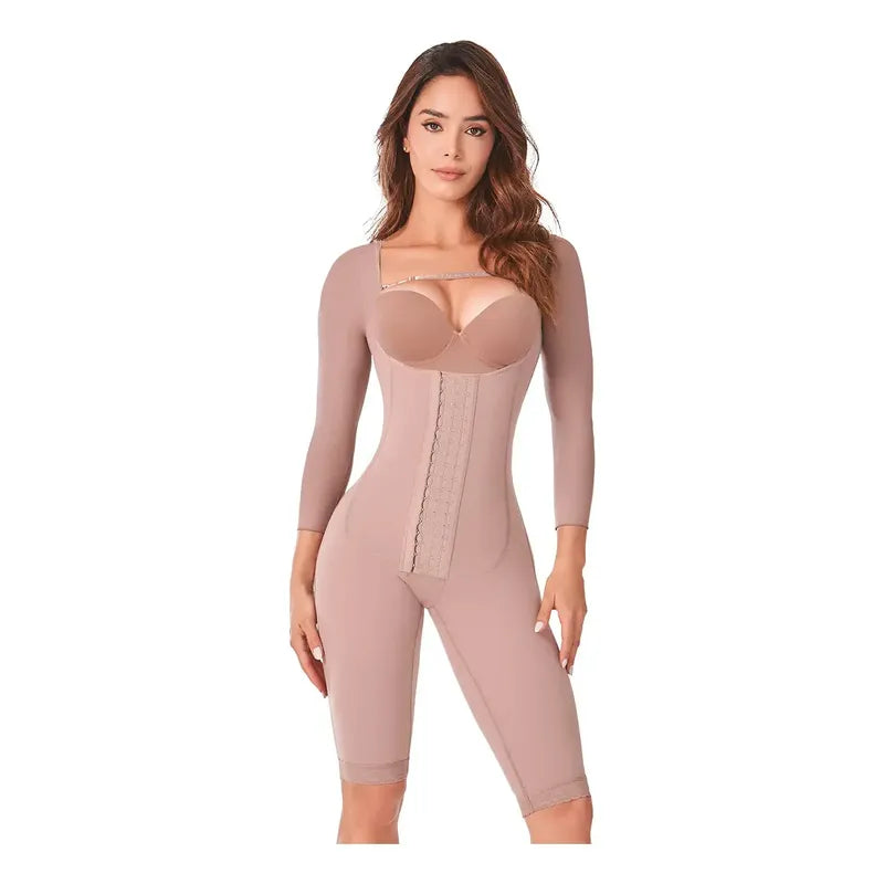 Faja Postoperatoria Con Mangas Ann Chery Comfort Angelique Color Cocoa Talla Ech