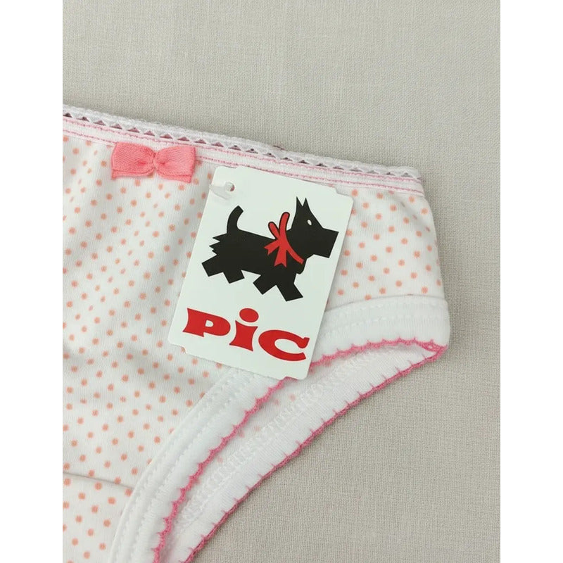 Pantaleta Algodón Pic Niña Modelo 333 Paquete 3 Piezas