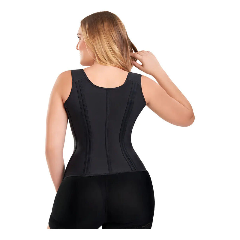 Faja Tipo Chaleco 3 Broches Ann Chery 5281 Reloj De Arena Color Negro Talla G/36