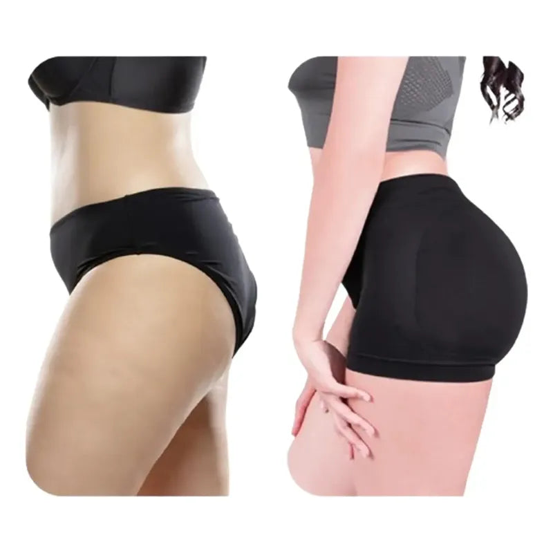Faja Reductora Levanta Glúteos Para Mujer, De Microfibra Negra Talla Chica Negro Chica (28-30)