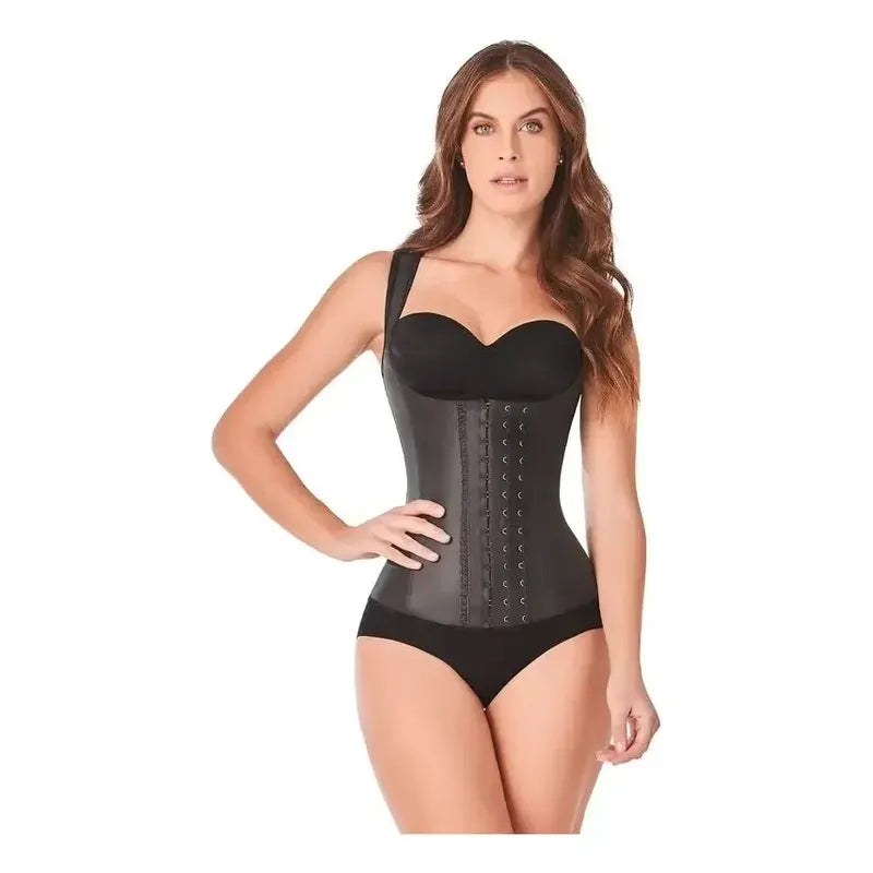 Faja Ann Chery Chaleco De Latex 2027 Modelador Termico Color Negro Talla 2xg