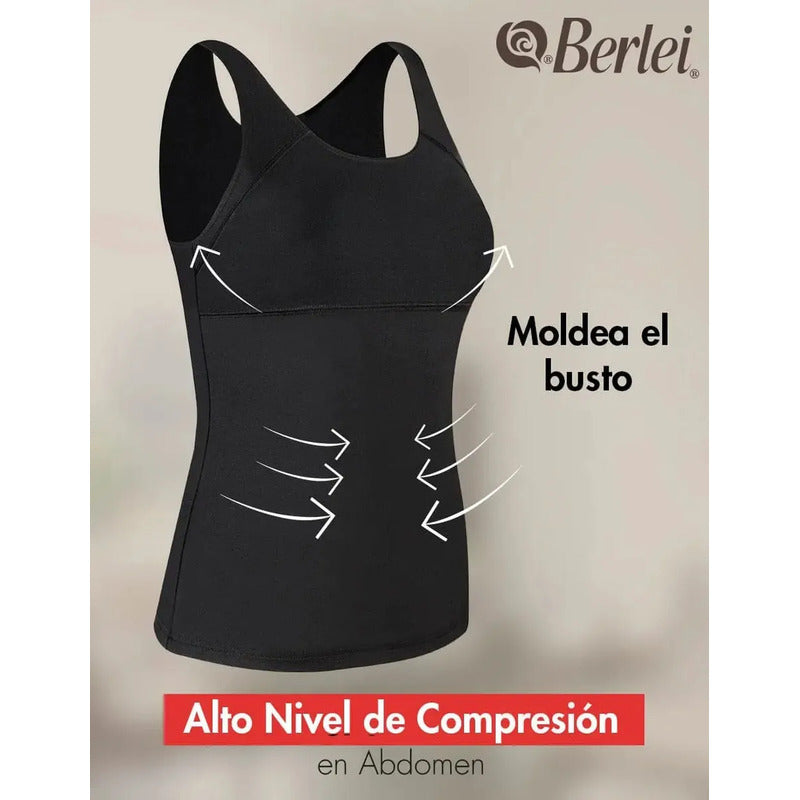 Camiseta Dama Berlei Control Invisible Modelo 8519 Color Marrón Claro Talla Grande