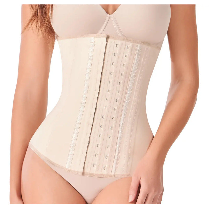 Faja Cinturilla Reductora Ann Chery 2021 Látex 3 Broches Color Beige Talla G/36