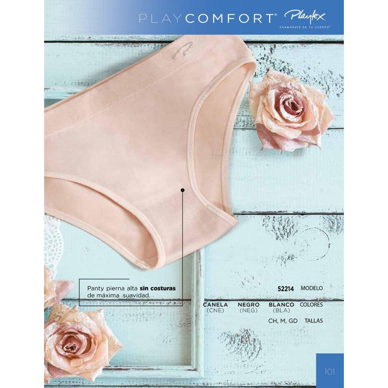 Calzones Playtex 52214 Sin Costuras Mujer 3 Pzs