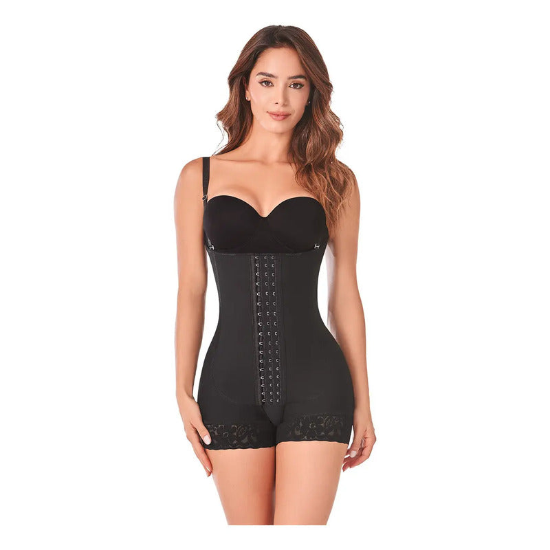 Faja Postoperatoria Short Ann Chery 5166 Compresión Media Color Negro Talla Eg/38