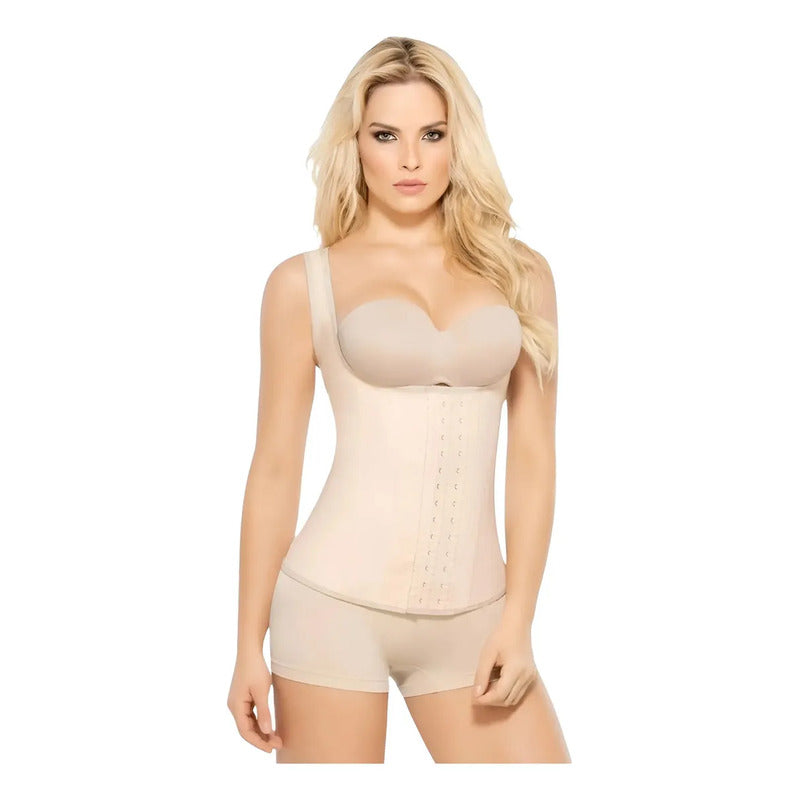 Faja Ann Chery Chaleco Moldeador Reductor De Látex 2027 Color Beige Talla 3xl