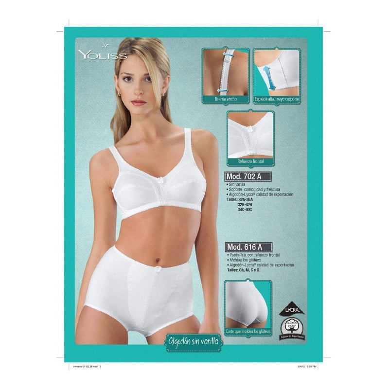 Brasier Yoliss Algodón Sin Varilla Súper Cómodo Modelo 702a