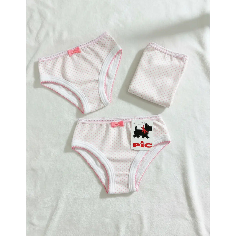 Pantaleta Algodón Pic Niña Modelo 333 Paquete 3 Piezas