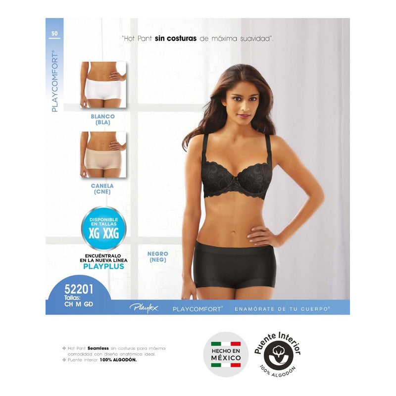 Boxer Dama Playtex 52201 Pack De 3 Poliamida
