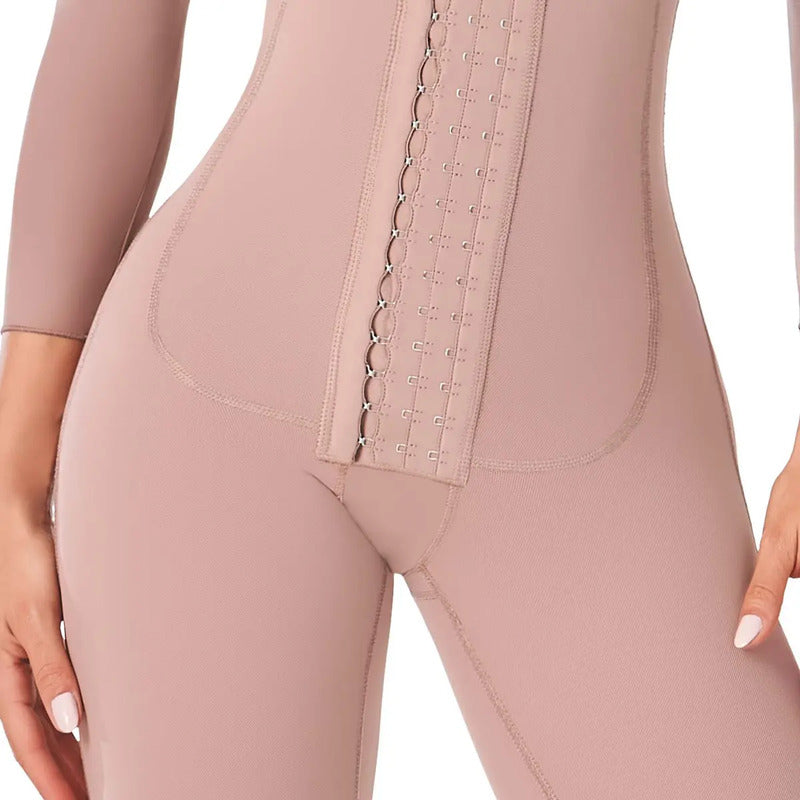 Faja Postoperatoria Con Mangas Ann Chery Comfort Angelique Color Cocoa Talla Eg/38