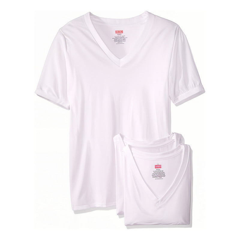 Playera Rinbros 3026 Hombre Algodón Cuello V 3 Pzas