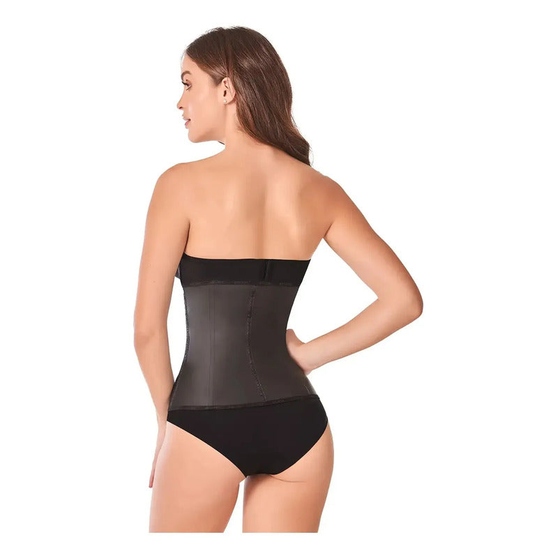 Faja Cinturilla Reductora Ann Chery 2021 Látex 3 Broches Color Negro Talla Eeg/40