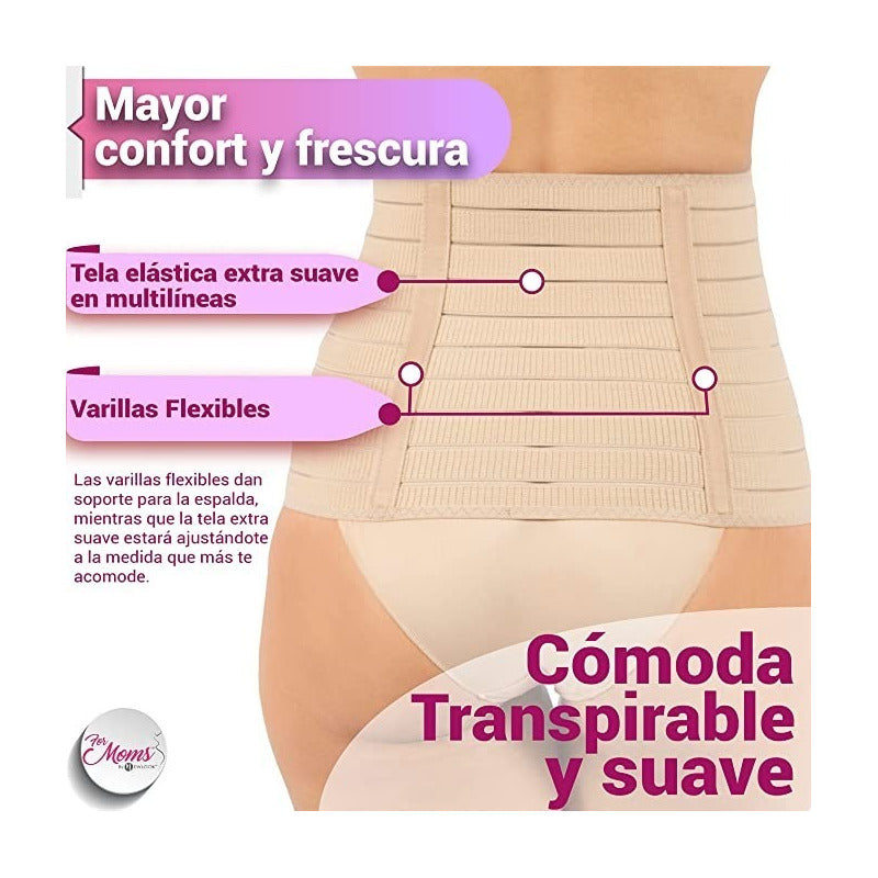 Faja Envolvente Corta Post Parto For Moms Modelo 576