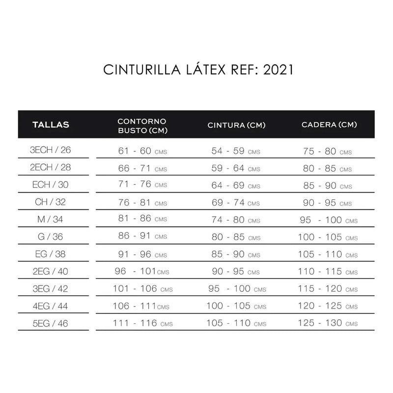 Faja Cinturilla Reductora Ann Chery 2021 Látex 3 Broches Color Negro Talla Ch/32