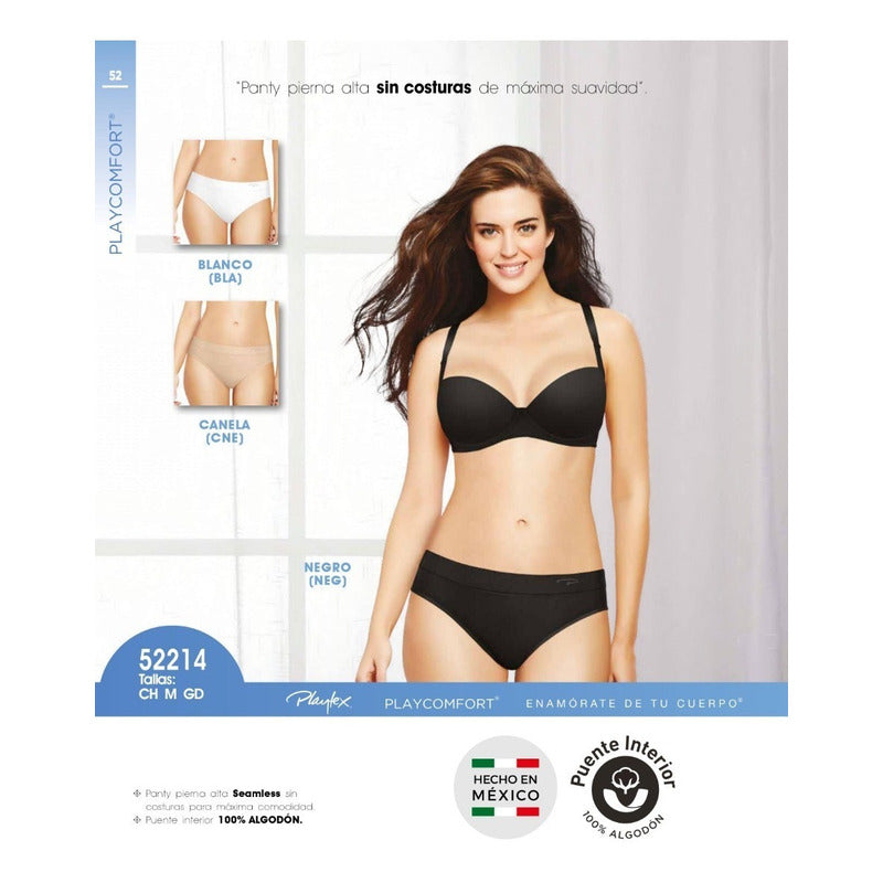 Calzones Playtex 52214 Sin Costuras Mujer 3 Pzs