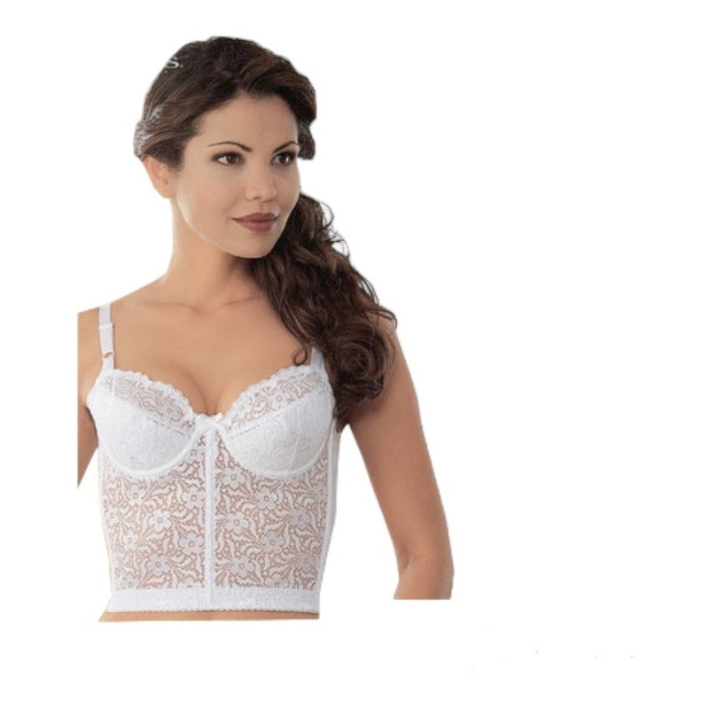Brasier Yoliss Peto Largo Encaje Copa Varilla Modelo 814