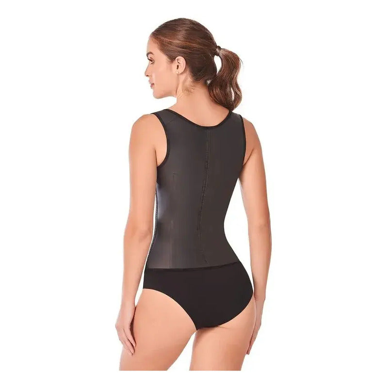 Faja Colombiana Annchery, Chaleco Látex 3 Hooks 2027 Color Negro Talla M