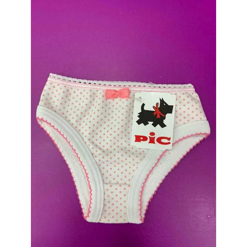 Pantaleta Algodón Pic Niña Modelo 333 Paquete 3 Piezas