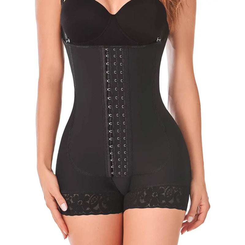 Faja Postoperatoria Short Ann Chery 5166 Compresión Media Color Negro Talla Eg/38