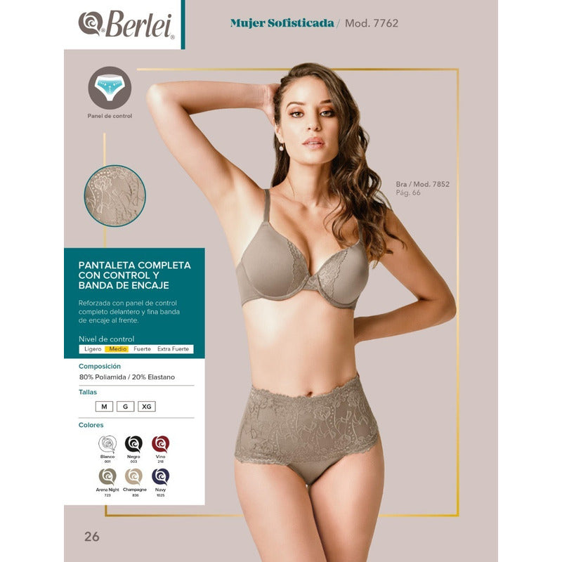 Calzones Modeladores Berlei 7762 Mujer 3 Pzs