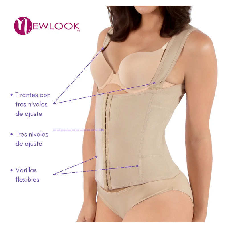 Chaleco Faja Modeladora Corrector Postura Nude Talla S New Look P
