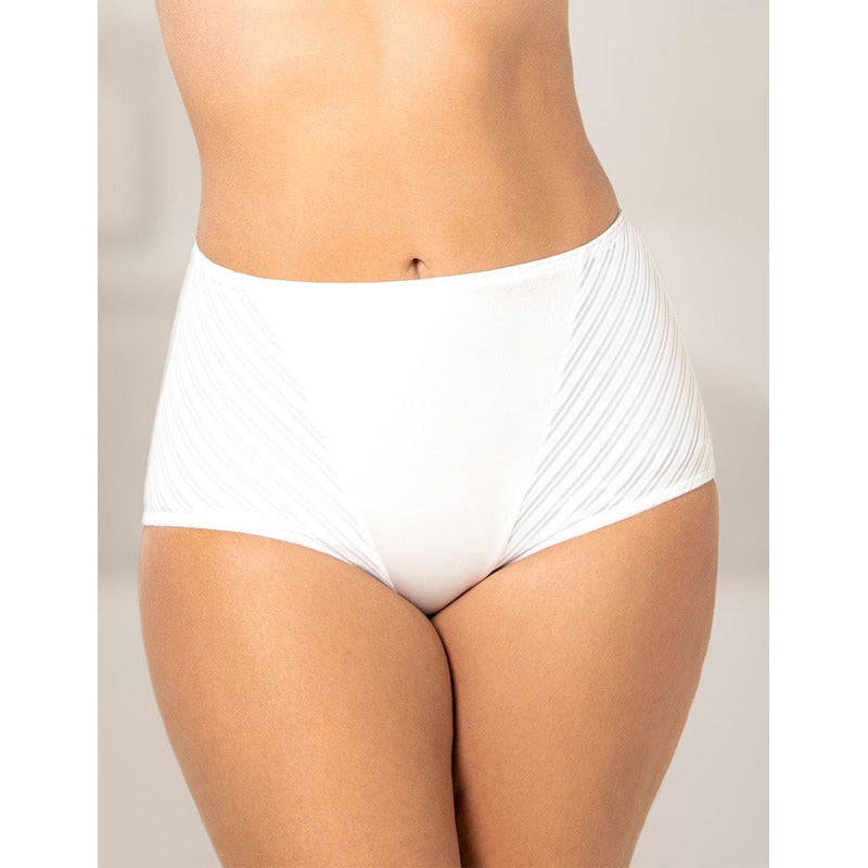 Pantaleta Completa Rayas Transparentes Lykra Modelo 2172