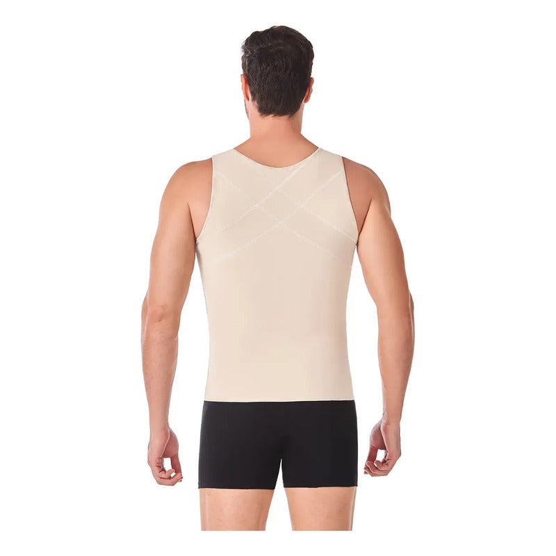 Faja Chaleco Postoperatorio Hombre Ann Chery 2034 Moldeador Color Beige Talla Xl