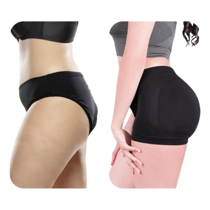 Faja Levanta Glúteos De Microfibra Negra Para Mujer, Talla Mediana (32-34) Negro