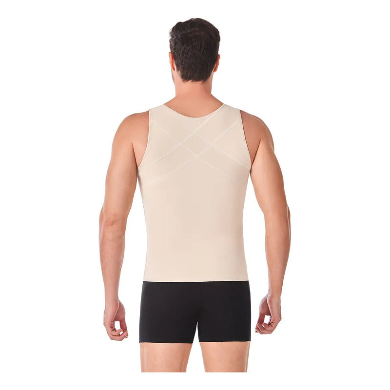 Chaleco Reductor Para Hombre Ann Chery 2034 Corrige Postura Color Beige Talla Eeg/40