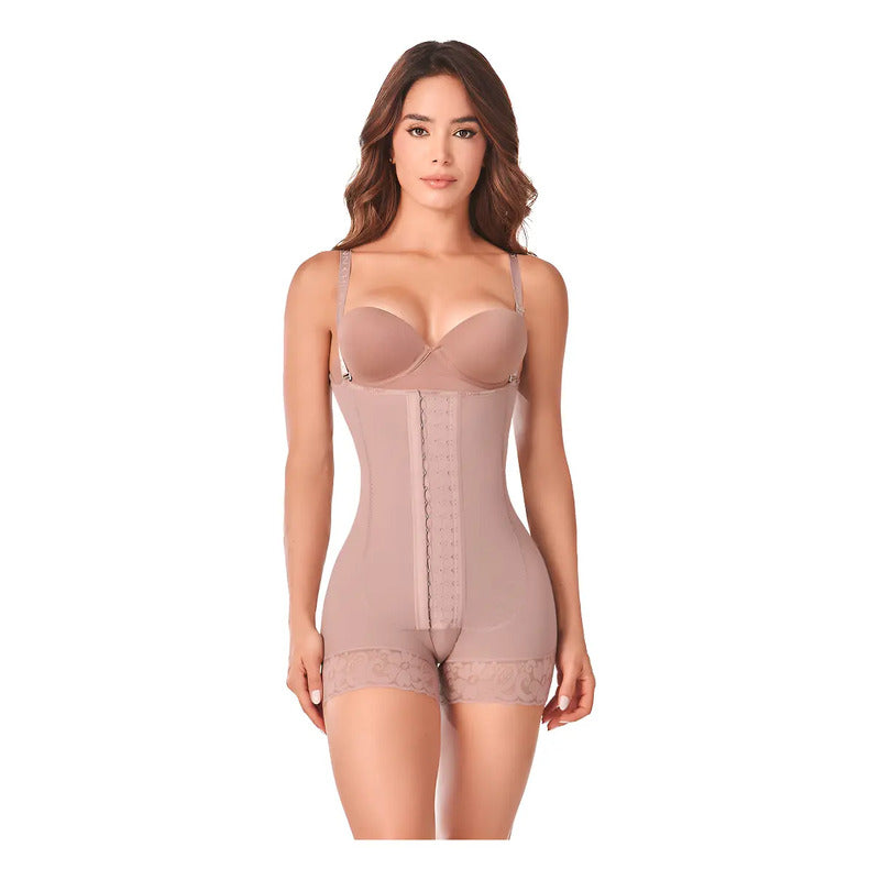 Faja Postoperatoria Short Ann Chery 5166 Compresión Media Color Cocoa Talla G/36