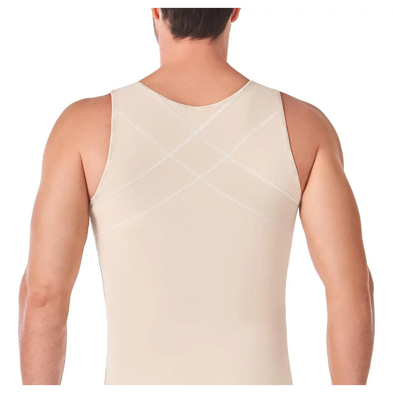 Chaleco Reductor Para Hombre Ann Chery 2034 Corrige Postura Color Beige Talla Eeg/40