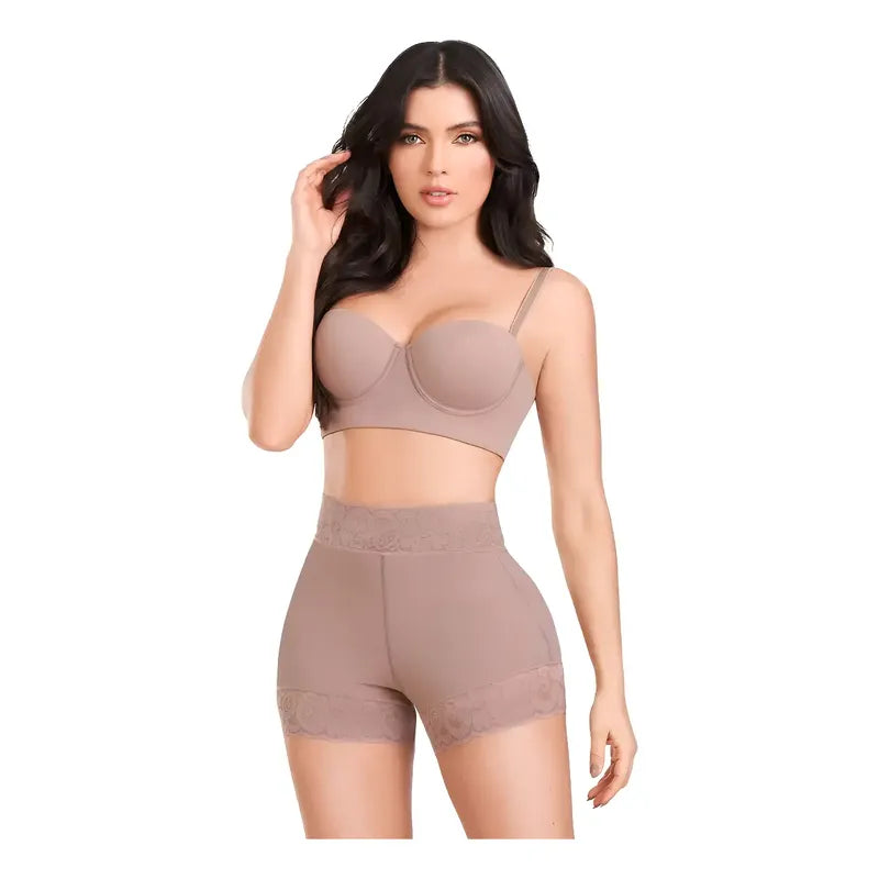 Short Con Realce Invisible En Glúteos Ann Chery 1101 Color Cocoa Talla Eg/38