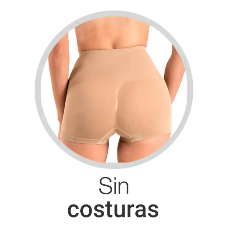 Faja Levanta Glúteos, Calzón Levanta Glúteos De Microfibra Color Nude Talla Grande (36-38)