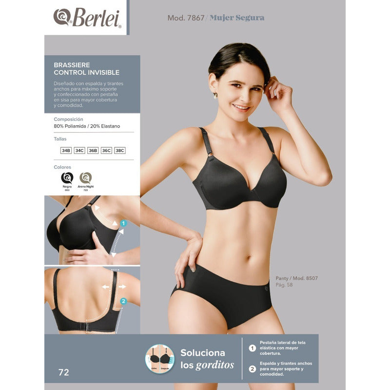 Brasier Berlei Control Espalda Y Tirantes Anchos Modelo 7867
