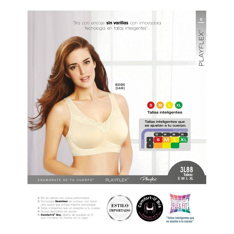 Brasier Playtex Playflex Modelo 3l88