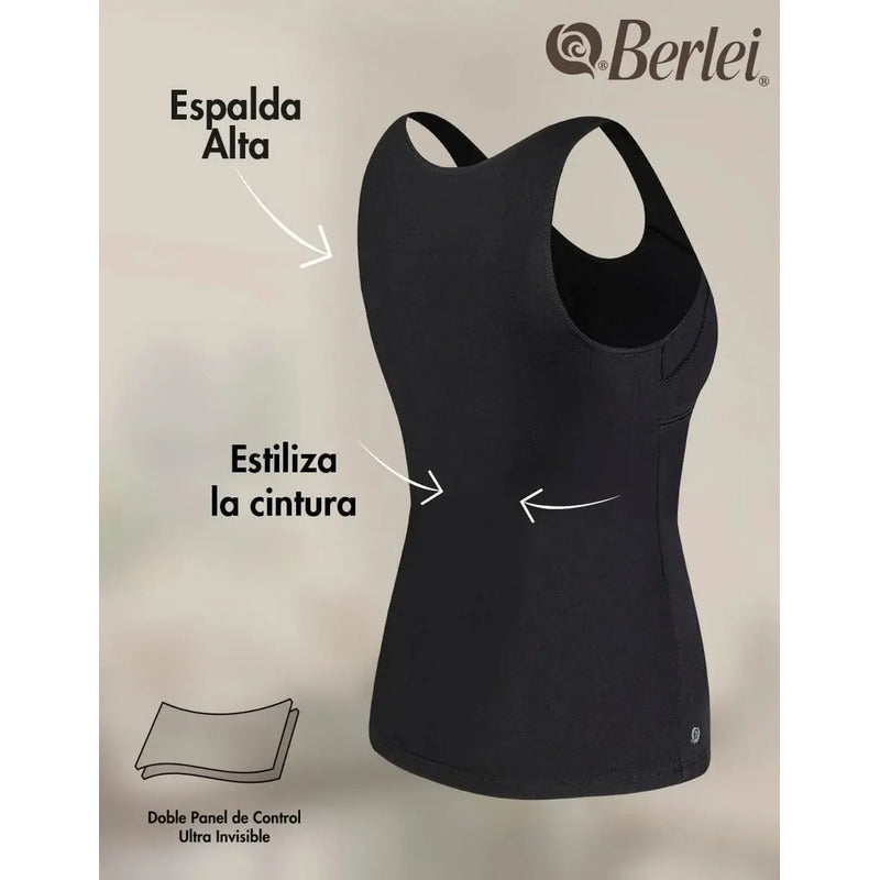Camiseta Dama Berlei Control Invisible Modelo 8519 Color Marrón Claro Talla Grande