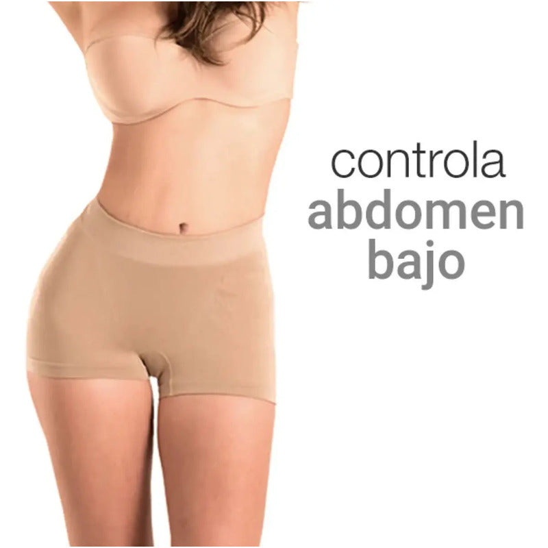 Faja Levanta Glúteos, Calzón Levanta Glúteos De Microfibra Color Nude Talla Grande (36-38)