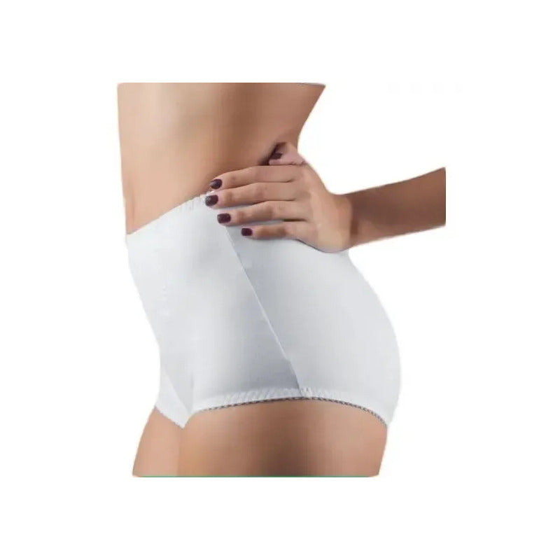 Panty-faja Yoliss Algodón Refuerzo Frontal Modelo 616a Color Blanco Talla Extra Grande