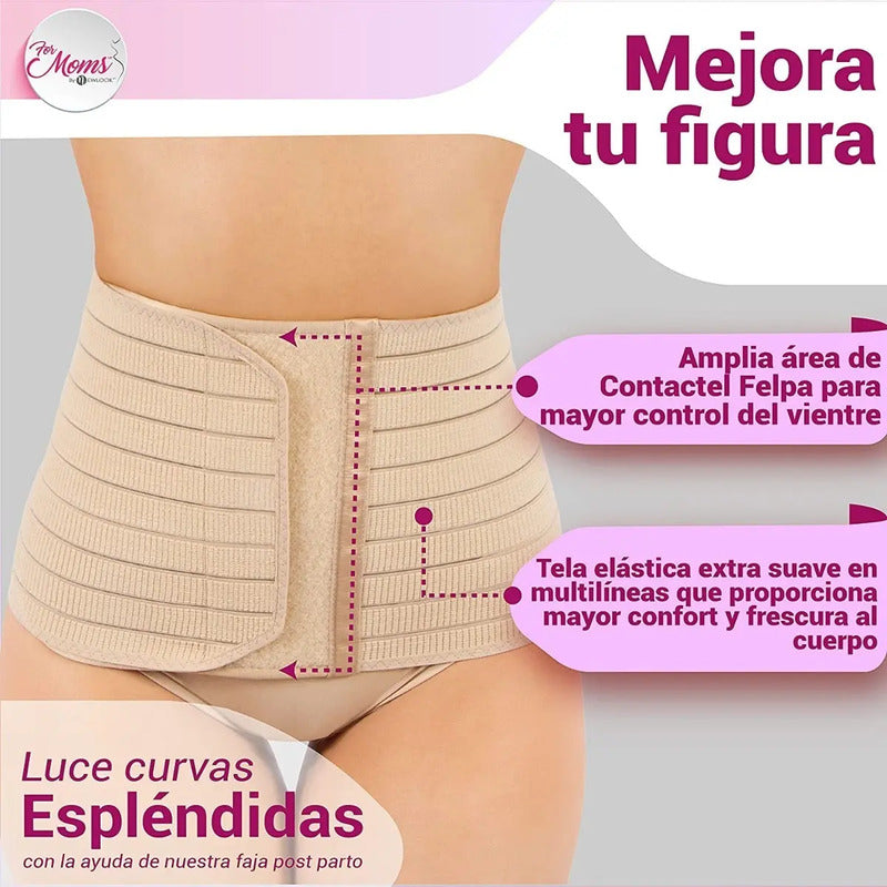 Faja Envolvente Corta Post Parto For Moms Modelo 576
