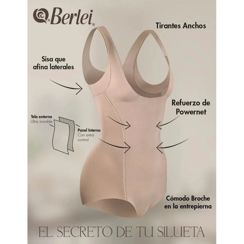 Body Faja Tulipán Berlei Modelo 9006 Color Marrón Claro Talla Grande
