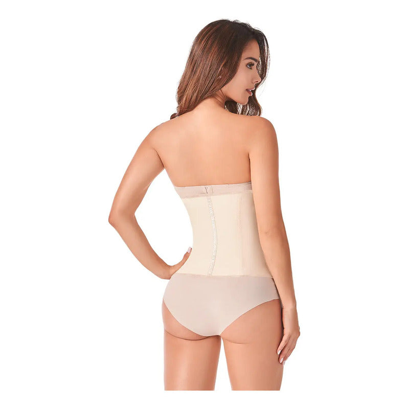 Faja Cinturilla Reductora Ann Chery 2021 Látex 3 Broches Color Beige Talla Eeeg/42