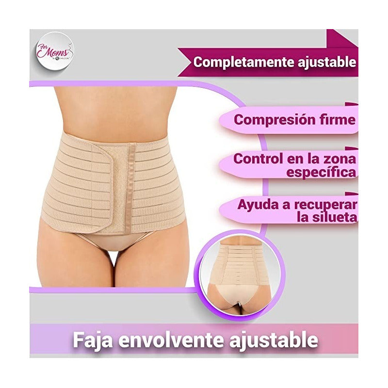Faja Envolvente Corta Post Parto For Moms Modelo 576